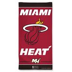WinCraft Miami Heat Pool Beach Bath Gym Towel Large 30" X 60" with Official NBA Basketball Sports Team Logo