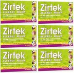 Zirtek Allergy Relief Cetirizine Antihistamine Tablets| Hayfever Tablets | 180 Allergy Tablets 10mg | 24 Hour Allergy Relief for Dust, Pets, Runny Nose & Hives | Adults and Children Over 6 Years