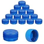 50 PCS Plastic Bottle Caps Reusable Bottles Lids Blue Bottle Tops Craft Bottle Stickers for Children Kids Kindergarten DIY Craft Projects Scrapbooks Decoration Outdoor Games