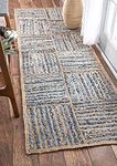 Bucket fly Premium Bedside Runner Collection, Braided Reversible Carpet, Hand Woven Classic Rug, Kitchen Rugs, Rugs for Living & Bedroom, Natural Jute Color, 2 x 4 Feet