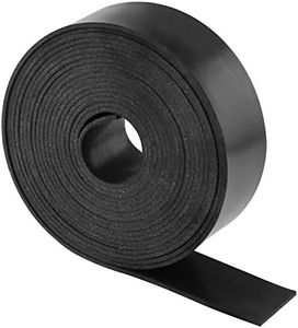 VUAOHIY Neoprene Rubber Strips Solid Rubber Rolls Neoprene Solid Rubber Sheet for DIY Gasket, Warehouse, Pads, Seals, Weather Stripping, Crafts, Flooring, Supports (1In x 1/16In x 10Ft)