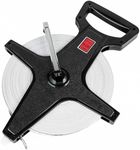 Champion Sports Open Reel Measure Tape, 330 ft, 100 meters, with Metal Spike, Hand Crank - Open Tape Measure for Track and Field, Long Jump - Durable, Dual-Sided Measuring Reel with Feet and Meters