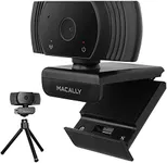 Macally 1080P Webcam with Microphone - Stay Connected Virtually - 120° Wide Angle HD 30FPS USB Computer Camera for Desktop - Web Cam for Streaming, Meetings, Skype, Zoom, PC, Laptop, Mac, Face Time