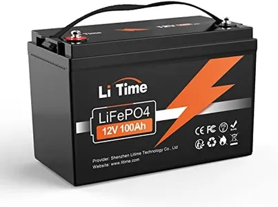 LiTime 12V 100Ah LiFePO4 Battery BCI Group 31 Lithium Battery Built-in 100A BMS, Up to 15000 Deep Cycles, Perfect for RV, Marine, Home Energy Storage