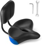 MOONCOOL Backrest Saddle Bike Seat with Backrest, 11.5" x 9.5" Bicycle Tricycle Saddle Seat with Back Support, Oversize Comfort Saddle with Back Rest