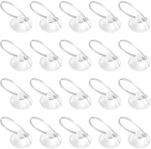FEBSNOW 20 Pcs Fish Tank Suction Cups Aquariums Suction Cup Fish Tank Suction Hooks with Adjustable Cable Ties for Binding Moss Shrimp Nest