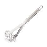 Navaris Potato Masher - Stainless Steel Masher for Vegetables and Fruits - Dishwasher Safe Masher Kitchen Utensil for Delicious Mash & Puree