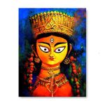 TULIP N TURTLE Durga Diy Acrylic Paint By Number Kit For Adults Kids Beginner Number Painting Kit Diy Canvas Painting By Number. Wall Decoration Diy Painting Kit For Adults, Multicolor