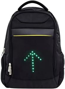 LEDWARNING Sac à Dos 20L NOIR à 48 LEDS pour Signalisation de Direction pour Vélo et Trottinette. Télécommande et USB Rechargeable. Vendeur français et stock en France