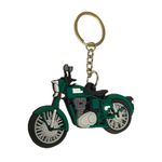 Keychain Compatible with Royal Enfield Bullet Key Chain for Bike | Double Sided Rubber Keyring/Keychain (Classic 350 Military Green)