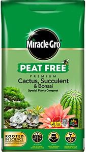 10L Miracle Gro Premium Compost, Peat Free, Multi-Purpose Fertilisers, Gardening Soils for Outdoor and Indoor Planting, Small to Large Plants (Cactus, Succulent & Bonsai)
