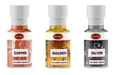 RED CLIFF Edible Oil Candy Color Copper+Golden+Silver -For Candy Melts, Chocolates & Oil based Products | (3x40ml)