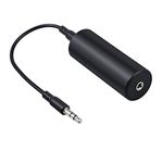 Ground Loop Noise Isolator Neoteck Auido Noise Filter Eliminator with 3.5mm Jack Audio Cable for Car Audio System/Home Stero System - Black