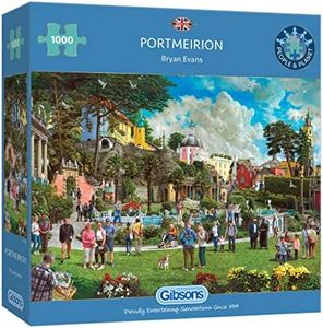 Portmeirion 1000 Piece Jigsaw Puzzle | Wales | Nature Jigsaw Puzzle | Jigsaw Puzzle for Adults | Premium 100% Recycled Board | Great Gift for Adults | Gibsons Games