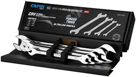 Capri Tools 11850-4SRK Super Thin Open End Wrench Set, SAE, 1/4-3/4", 4 Piece