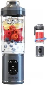 Personal Blender, Portable Blender for-Smoothies and Shakes, Ice crush, Juice, Pulse, 4 Programs, Cordless, USB-C Rechargeable, 18 oz removable Vessel, Lids and Straws, BPA Free, Dishwasher Safe