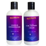 SugarBoo Curls Stylers Duo Cream Set (300ml) for Dry, Frizzy, Wavy, Curly Hair. Vegan & CG Friendly. No Parabens, Sulphates & Other Nasties