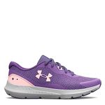 Under Armour Kids Surge 3 Junior Trainers Runners Vivid Lilac 5.5 (38.5)