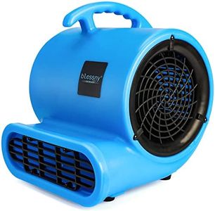 blessny 1/2HP ETL Listed Carpet Dryer Fan, 2200CFM Air Blower Mover for Home Drying, 15Ft Long Cord Portable Floor Blower Fan with 3-Speeds Daisy Chain Function (Blue)