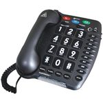 Geemarc Ultra Amplified Corded Telephone, Loudest Telephone Available, Black