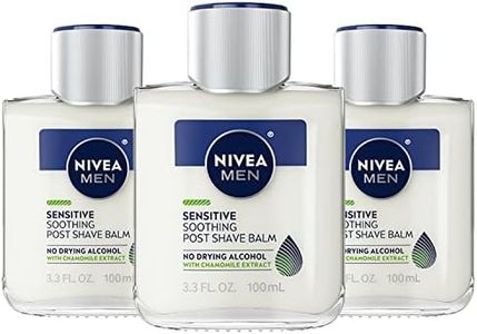 Nivea Men Sensitive Soothing Post Shave Balm with Vitamin E, Chamomile and Witch Hazel Extracts, Alcohol Free After Shave Balm for Men, 3 Pack of 3.3 Fl Oz Bottles