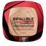 L’Oréal Paris Infallible 24H Fresh Wear In A Powder Foundation, Waterproof Matte Finish, Sand 220, 1 Count