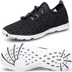 DOUSSPRT Men's Water Shoes Quick Drying Sports Aqua Shoes, Black, 10.5