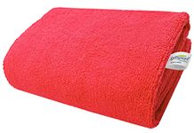 SOFTSPUN Microfiber Gym & Sports Towels for Men & Women 1 pcs Red! 340 GSM 40X60 cms Fast Drying Super Absorbent Lightweight & UltraCompact Sweat Towels for Working Out Camping Hiking Yoga Travel.