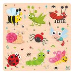 Webby Wooden Insects Montessori Educational Pre-School Puzzle Board Toy For Boys And Girls, Kid