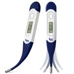 Femometer Digital Thermometer, Oral Thermometer for Adults and Kids with Flexible Tip, Accurate Readings, Oral Rectal Underarm Thermometer with Celsius/Fahrenheit