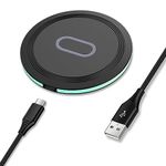 AILKIN Wireless Charger,15W Max Fast Charging Pad for Google Pixel 8/8 Pro/7/7 Pro/6/6 Pro,Wireless Phone Charger Samsung Galaxy S23/S22/S21/S20/S10/S9/S8,iPhone 15/14/13/12/11/SE/X/8,LG