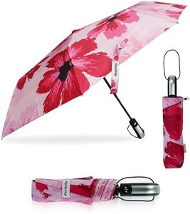 Destinio Umbrella for Women -3 Fold, UV Coated, Auto Open Close- Printed Design Umberallas for Ladies, Girls and Men (Printed Pink)