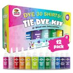 Dab and Dot Markers Kids Doodle hog Easy Tie Dye Party Kit - 20 Pieces Medium T-Shirt (12 Colors Included)