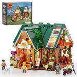 Funwhole Farm-Store Lighting Building Bricks Set - Farm Shop LED Light Construction Building Model Set 1523 Pcs for Adults and Teen