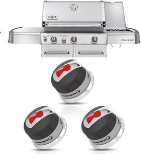 GGTE 88848 Gas Grill Burner Knobs Compatible with Weber Genesis 300 Series (2011-2016) Gas Grills Burner Replacement Knobs 3 Pack