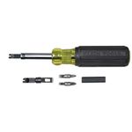 Klein Tools VDV001-081 Multi-Bit Screwdriver, Punchdown Screwdriver Bayonette-Style Multi-Tool with Heavy-Duty Blade Barrek for Bit Storage