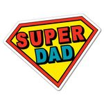 Super Dad Hero Sticker Decal Funny Vinyl Car Bumper