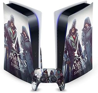Official Assassin's Creed The Rooks Syndicate Graphics Vinyl Faceplate Sticker Gaming Skin Decal Cover Compatible with Sony Playstation 5 PS5 Disc Edition Console & DualSense Controller