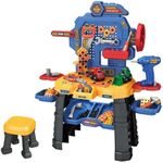 KIDBOT Kids Toy Tool Bench Set, 181PCS Workbench Construction Workshop with Electric Drill and Realistic Tools Toy for 3+ Years Old Kids,Educational Builder Pretend Role Play Toy