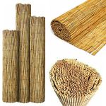 SASONS® Quality Garden Natural Peeled Reed Fence Screen Roll Panel Best for Outdoor Privacy, Fencing Screening Wooden Fence Walls Sun/Wind Protection [ 1 x 4 meter ]