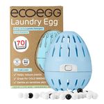 ecoegg Laundry Egg | Detergent and Fabric Conditioner Replacement | Non bio and no enzymes, phosphates, palm oil, chlorine bleach or petrochemicals | Sensitive Skin | Fresh Linen 70 Wash , Pack of 1