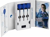 Unicorn Steel Tip Darts Set | Gary 'The Flying Scotsman' Anderson Phase 3 World Champion | 90% Natural Tungsten Barrels with Blue Accents | 23 g