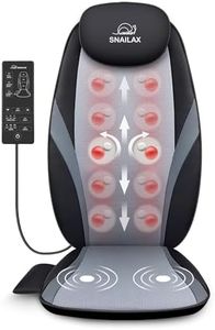 Snailax Shiatsu Back Massager with Heat Massage Chair Pad Kneading Back Massager for Pain Relief Deep Tissue Chair Massage Pad for Office Home, Gifts for Dad,Mom