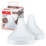 NUK Perfect Match Baby Bottle Teats | 6+ Months | Adapts to Baby's Palate | Anti Colic Vent | BPA-Free | Universal Silicone Teat for Bottles | 2 Count