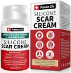 Protect Life Silicone Scar Cream for Surgical Scars, Injury & Keloid Scar Treatment, Moisturizing Scar Removal Cream, Rejuvenating Silicone Scar Gel for Old & New Scars, Non-Greasy for All Skin Types