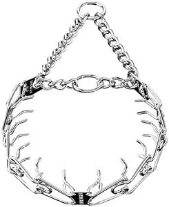 Herm Sprenger Chrome Plated Prong Dog Collar Ultra-Plus Pet Pinch Collar with Two O-Rings No-Pull Collar for Dogs Anti Pull Training Collar Made in Germany (16in x 2.25mm (Neck Size up to 13in))