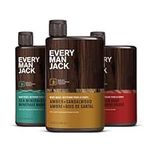 Every Man Jack Men's Body Wash Variety Pack - Includes 3 Body Washes with Natural Ingredients & Incredible Scents - Amber + Sandalwood, Cedar + Red Sage, Sea Minerals + Citron Fragrances