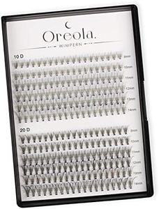 Oreola Cluster Lashes Extension 10D 20D Ciglia Individuali 0.1D Curl Ciglia Naturali per Extension Ciglia Fai da Te a Casa, Ciglia Individuali Riutilizzabili per Principianti