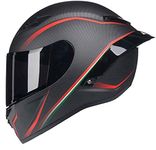 Woljay Full Face Motorcycle Helmet Unisex-Adult Off Road Moto Street Bike ATV Helmets Matte Red Line DOT Approved (Smoke,S)