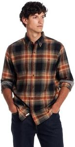 Weatherproof Vintage Mens Casual Soft Brushed Plaid Button-Down Flannel Shirt